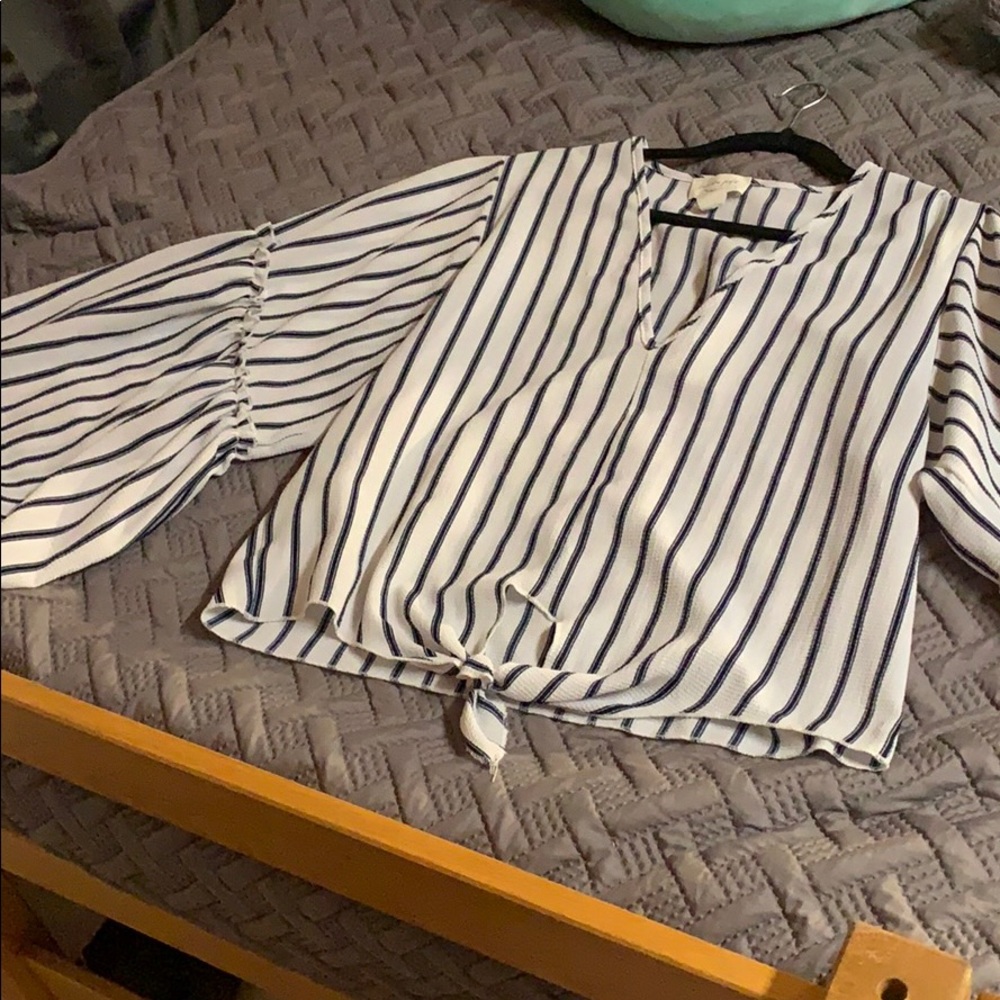 Stripped blue blouse